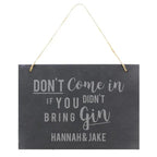 Personalised Gin Large Hanging Slate Sign - Shop Signs & Plaques At Gift Moments - 3