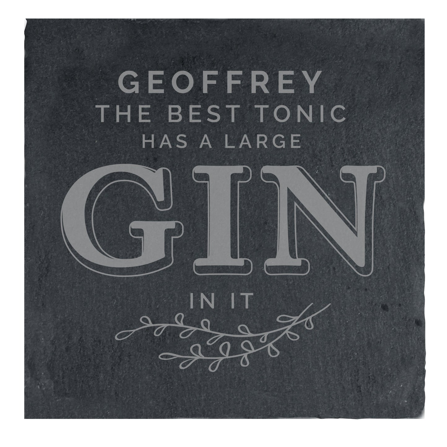 Personalised Gin & Tonic Single Slate Coaster: 3 - Coasters By Gift Moments