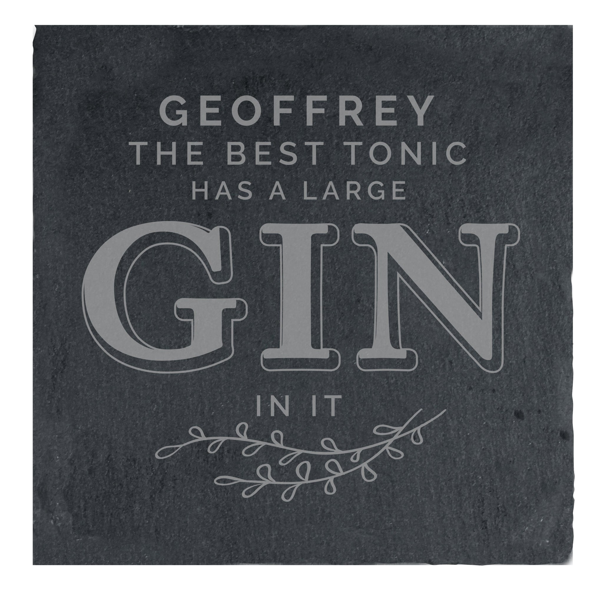 Personalised Gin & Tonic Single Slate Coaster: 3 - Coasters By Gift Moments