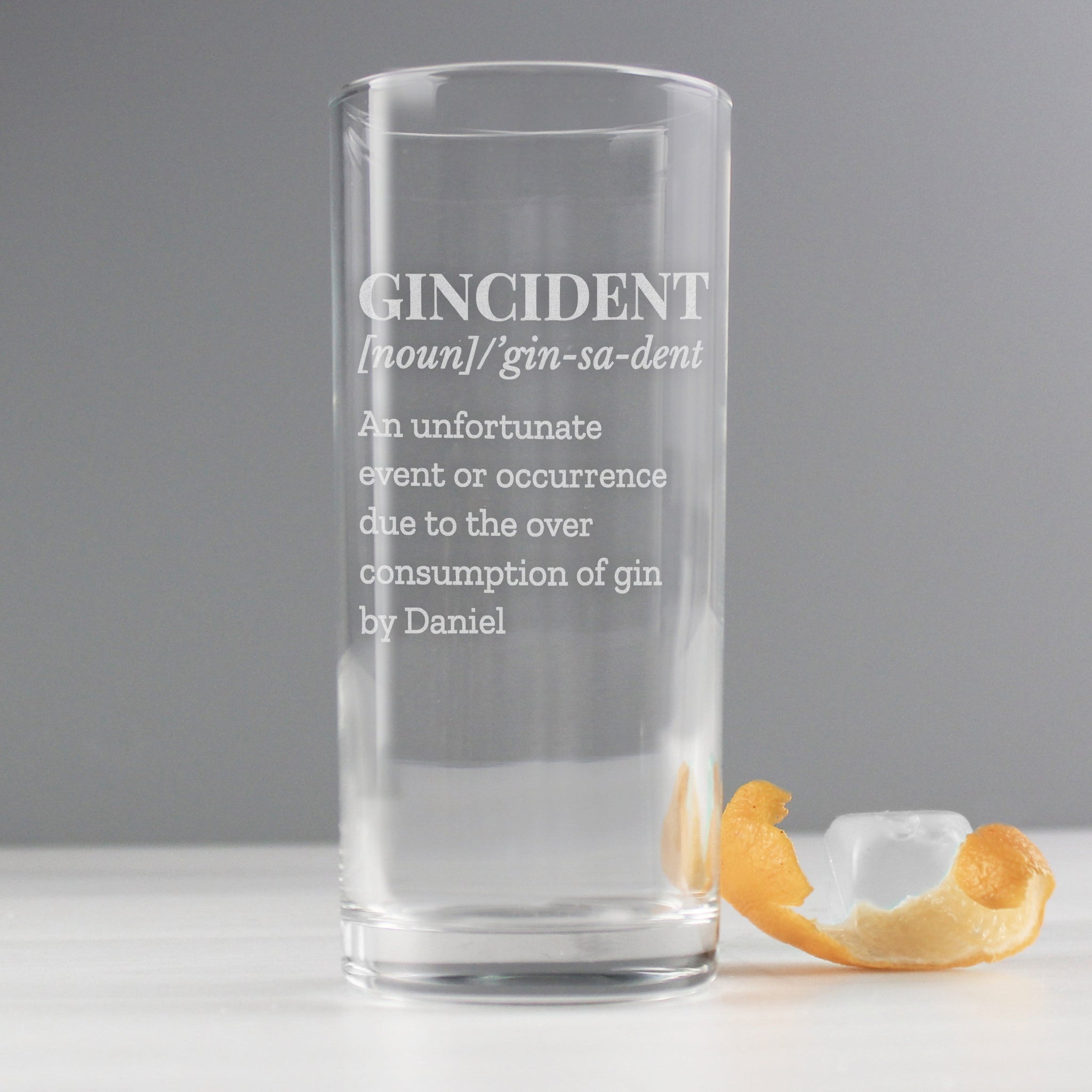 Personalised Gincident Hi Ball Glass: 5 - Highball Glasses By Gift Moments