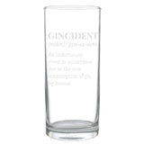 Personalised Gincident Hi Ball Glass: 2 - Highball Glasses By Gift Moments