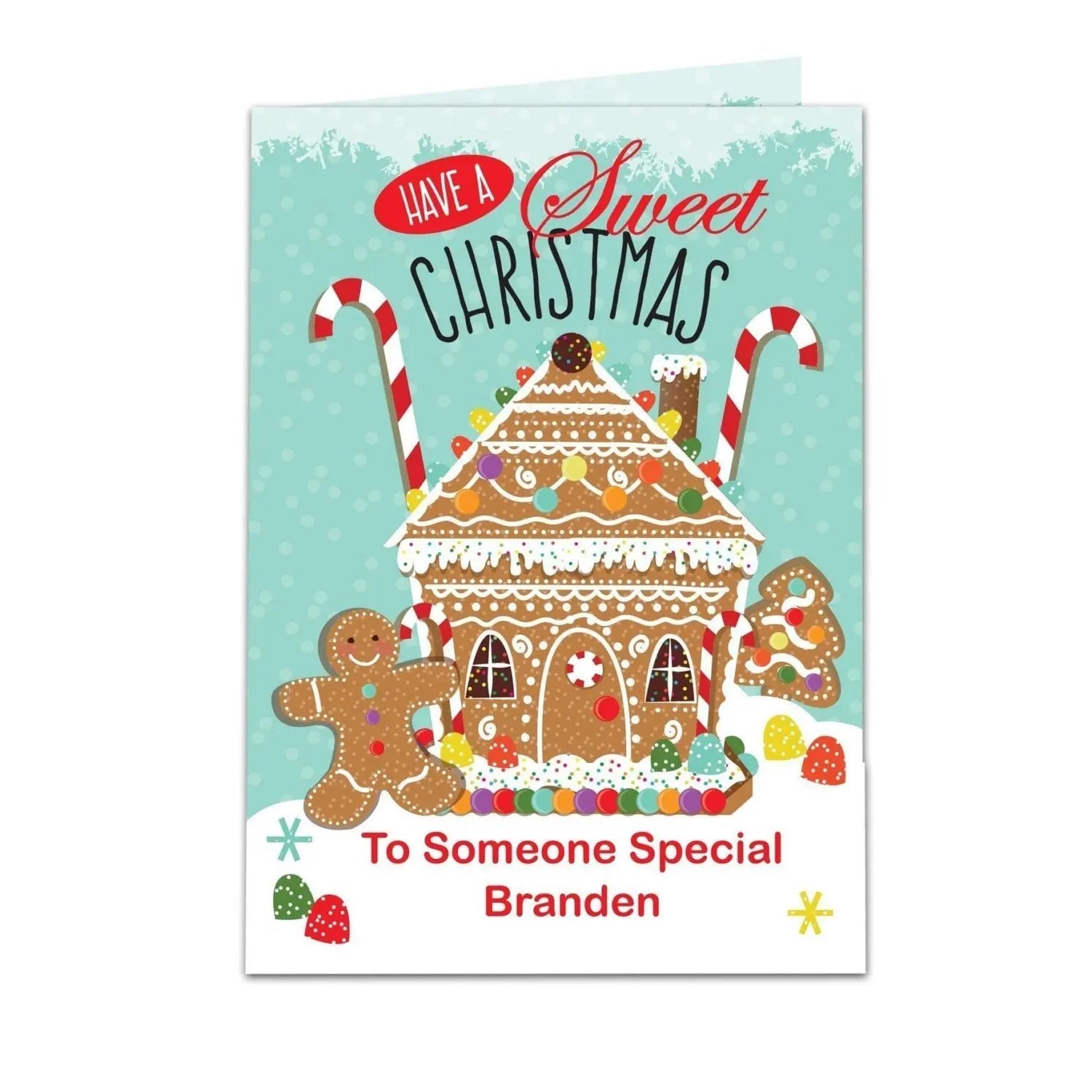 Personalised Gingerbread House Card: 3 - Greeting Cards By Gift Moments