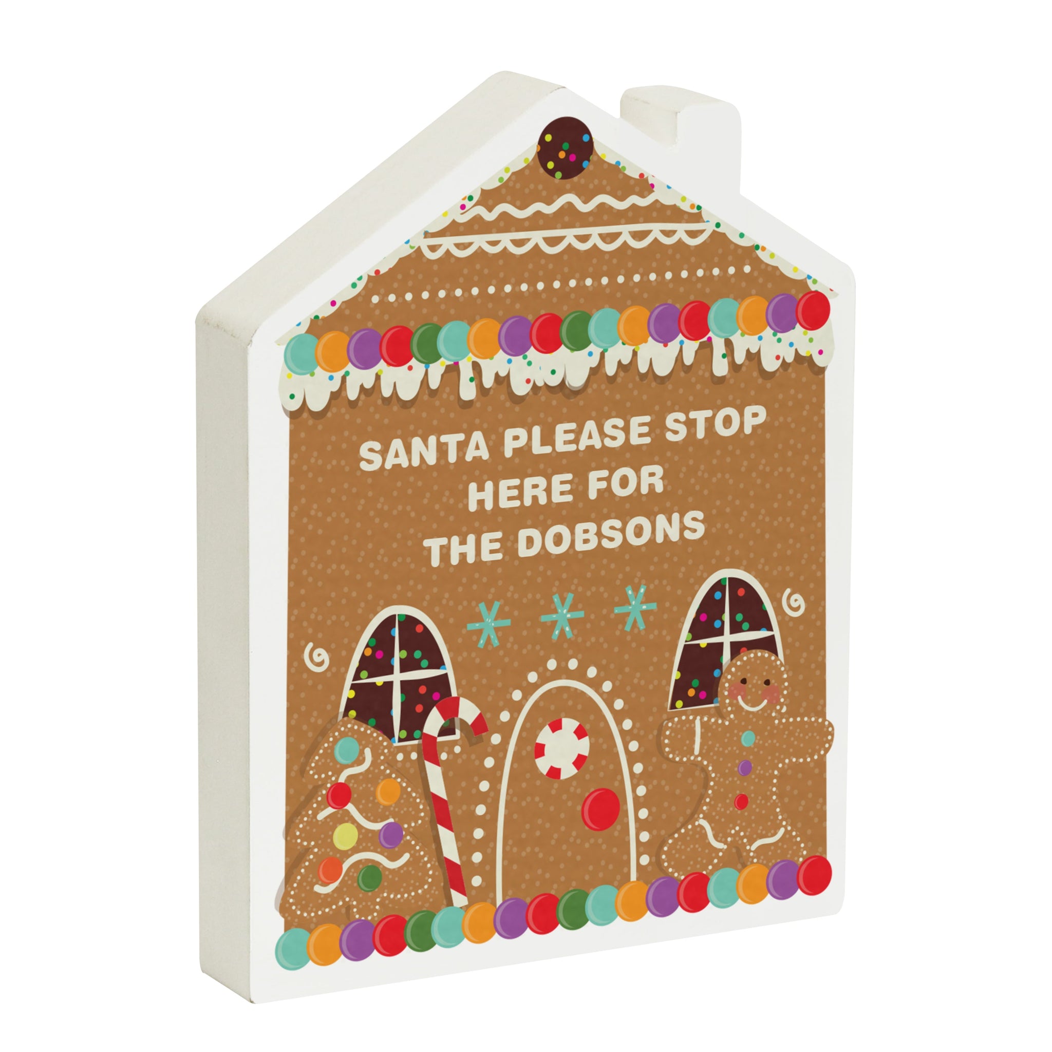 Personalised Gingerbread House Christmas Wooden Ornament: 4 - Christmas Decorations By Gift Moments
