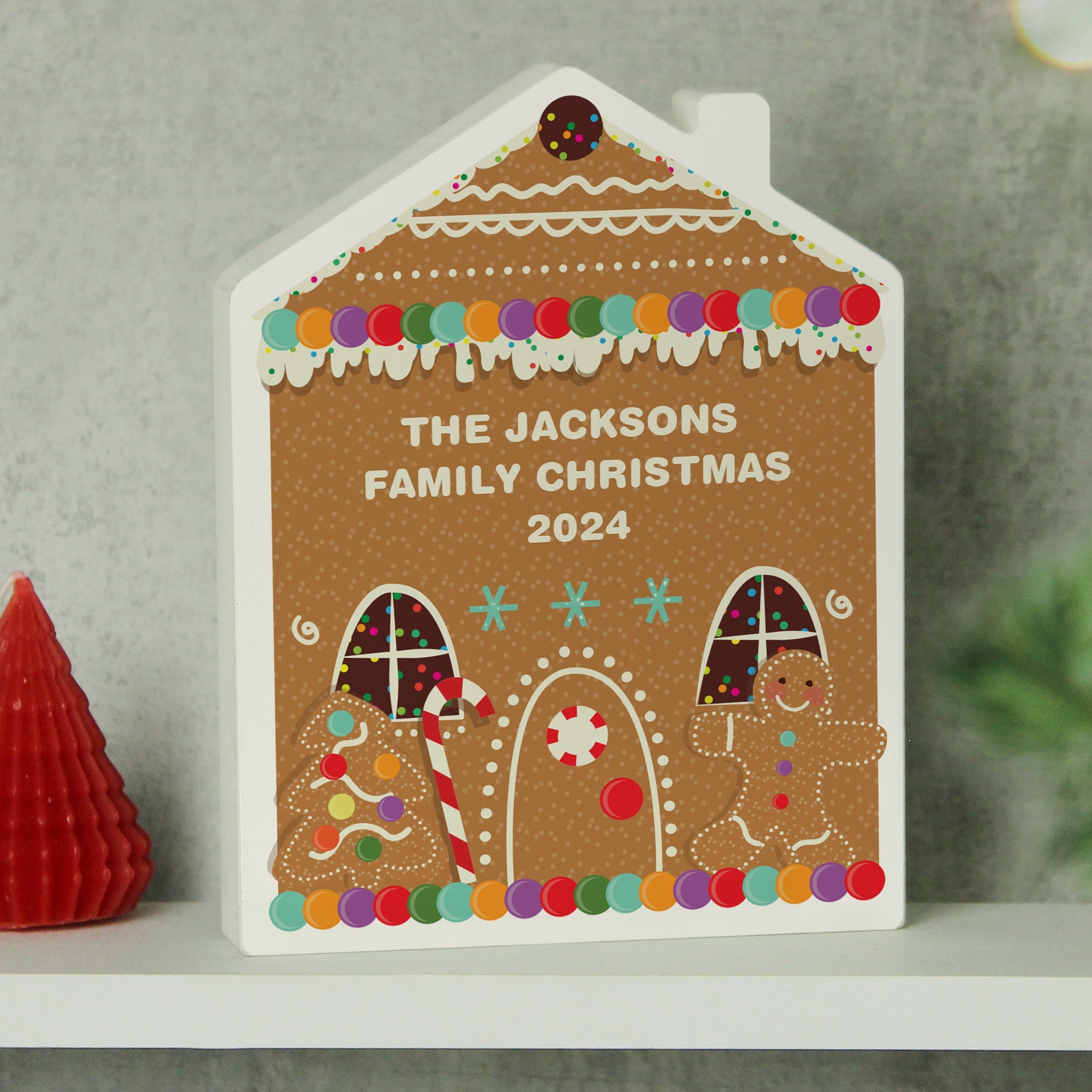 Personalised Gingerbread House Christmas Wooden Ornament: 2 - Christmas Decorations By Gift Moments