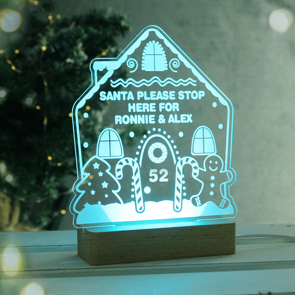 Personalised Gingerbread House LED Light - Shop LED Lighting At Gift Moments - 7