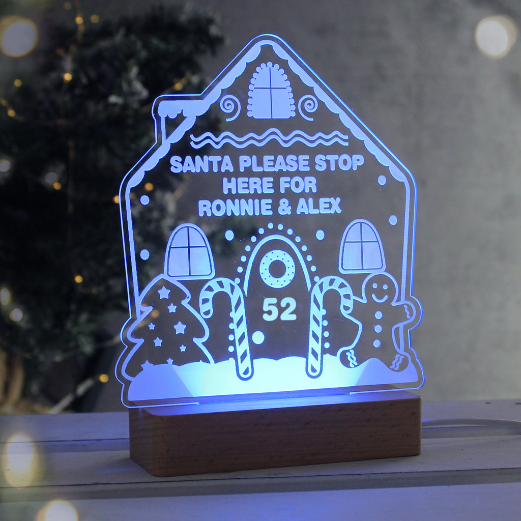 Personalised Gingerbread House LED Light - Shop LED Lighting At Gift Moments - 4
