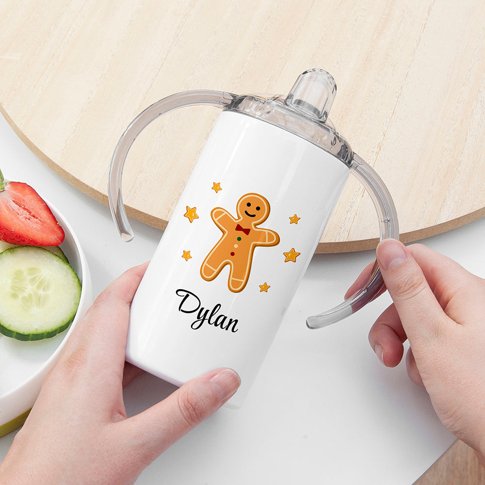 Personalised Gingerbread Kids Sippy Cup: 4 - Kids Bottles By Gift Moments