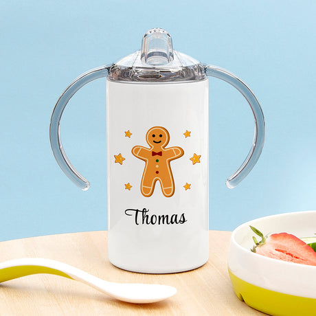 Personalised Gingerbread Kids Sippy Cup: 1 - Kids Bottles By Gift Moments