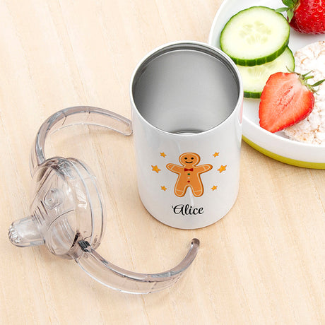 Personalised Gingerbread Kids Sippy Cup: 5 - Kids Bottles By Gift Moments