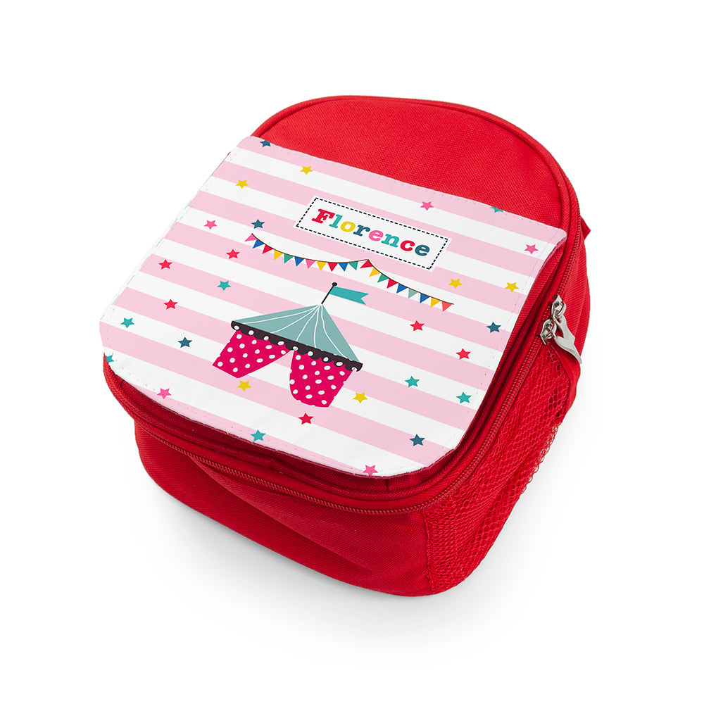 Personalised Girl’s Circus Themed Red Lunch Bags: 7 - Lunch Boxes & Bags By Gift Moments
