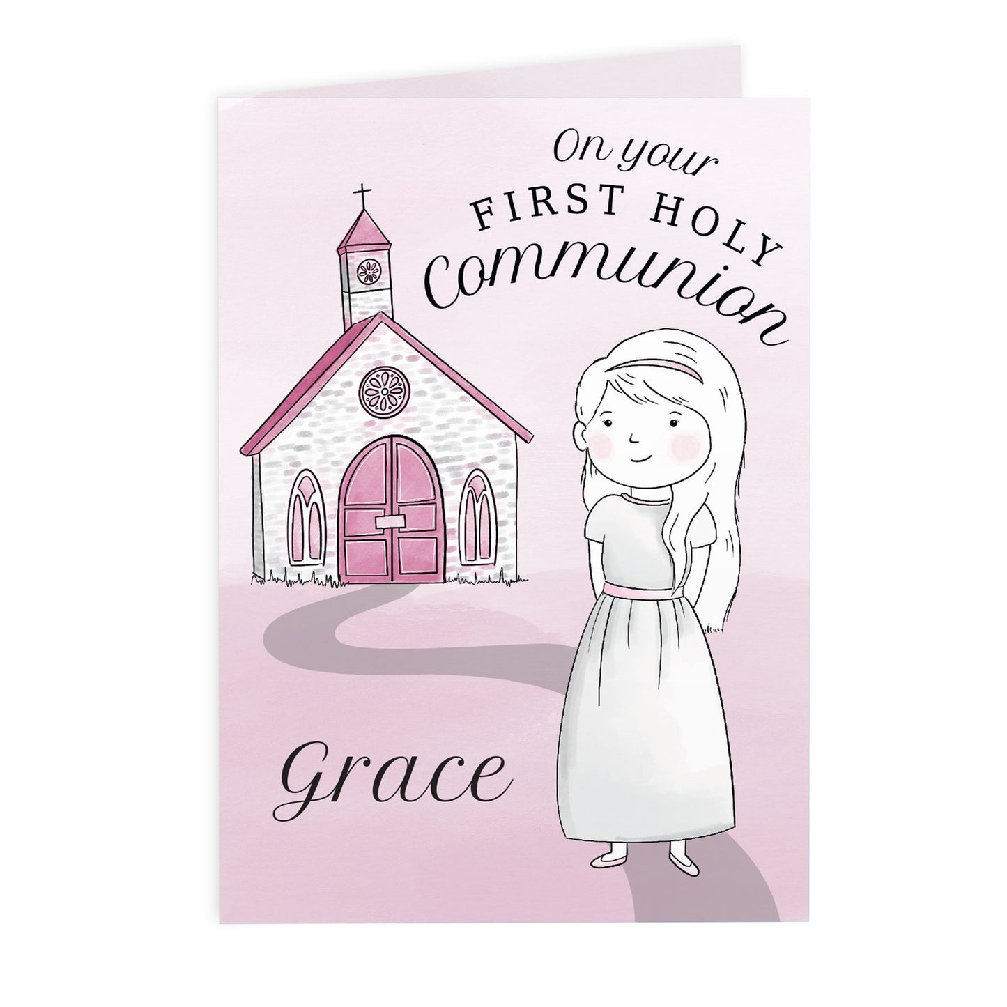 Personalised Girls First Holy Communion Card: 3 - Greeting Cards By Gift Moments