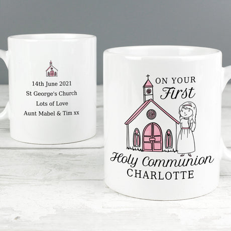 Personalised Girls First Holy Communion Mug: 3 - Mugs By Gift Moments