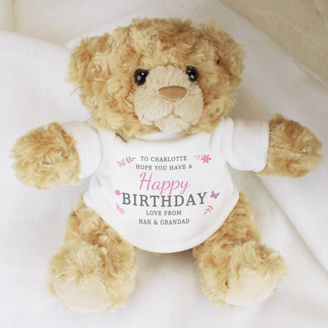 Personalised Girls Free Text Teddy Bear: 4 - Teddy Bears & Soft Toys By Gift Moments