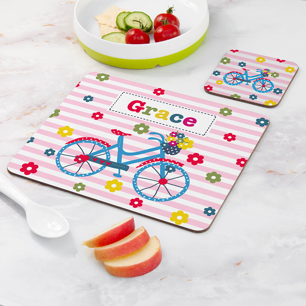 Personalised Girl’s Placemat & Coaster Sets: 12 - Placemats By Gift Moments