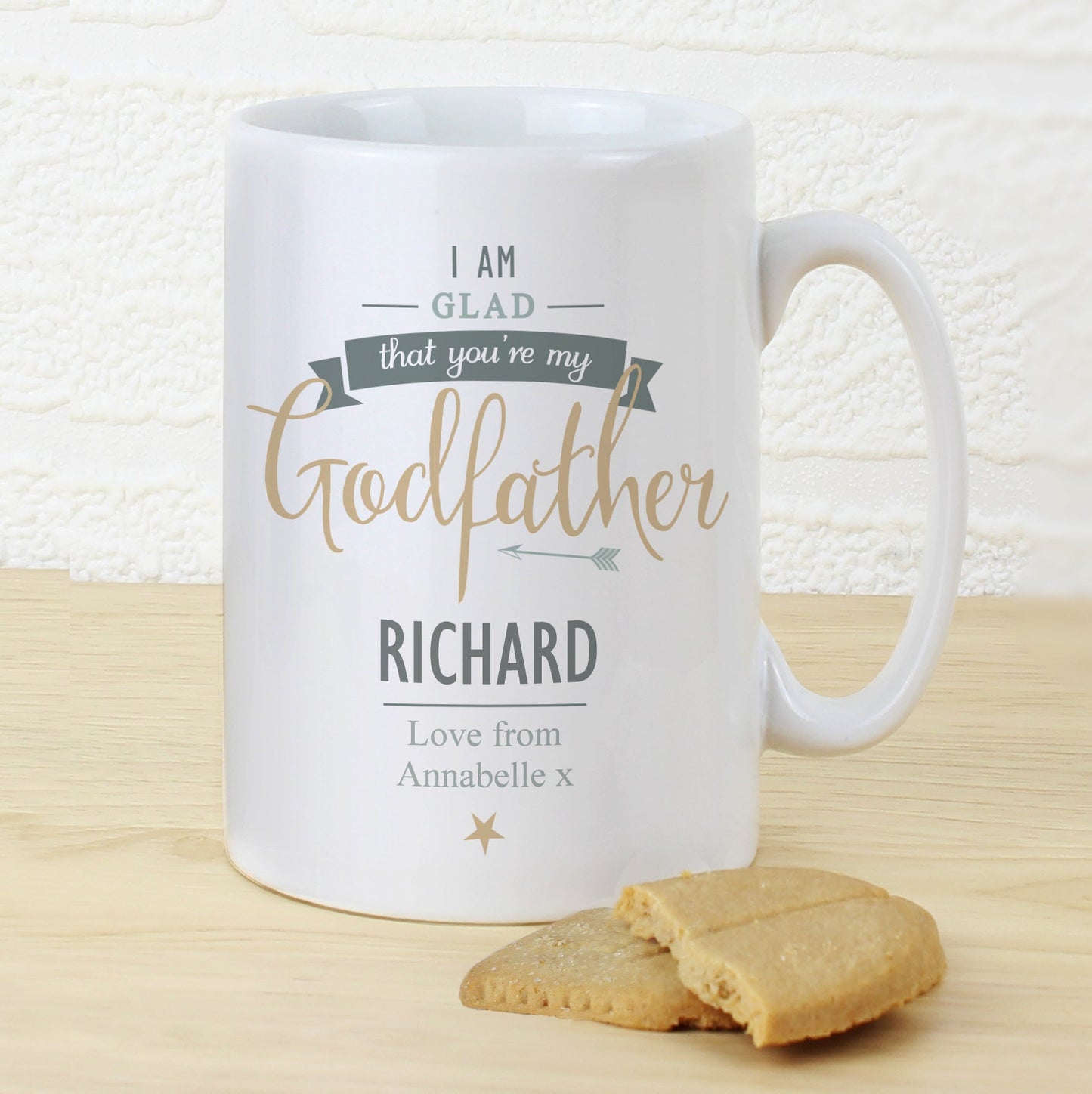 Personalised I Am Glad... Godfather Mug: 4 - Mugs By Gift Moments