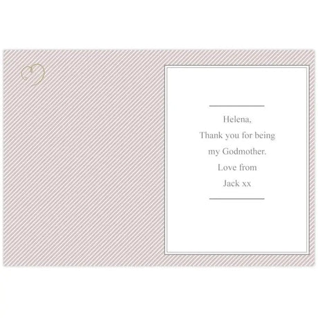 Personalised I Am Glad... Godmother Card: 3 - Greeting Cards By Gift Moments