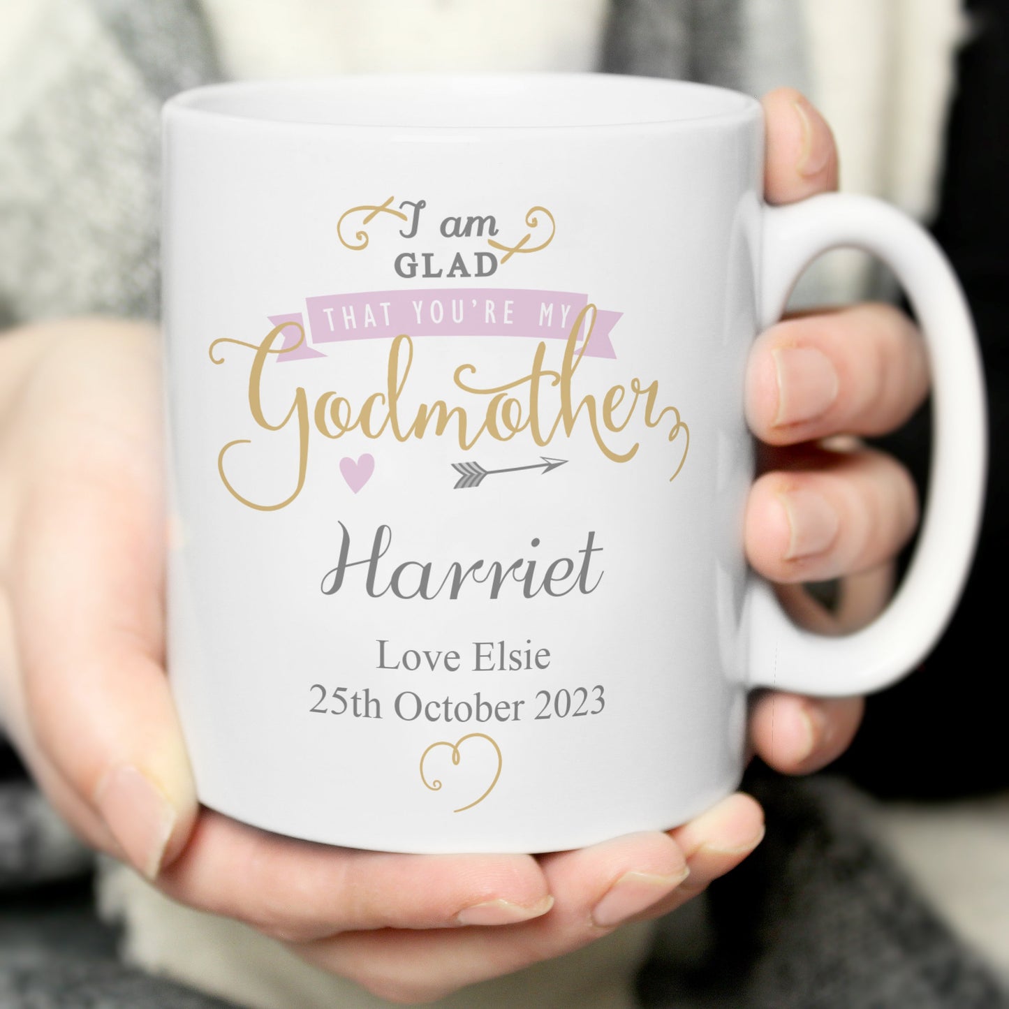 Personalised I Am Glad... Godmother Mug: 1 - Mugs By Gift Moments