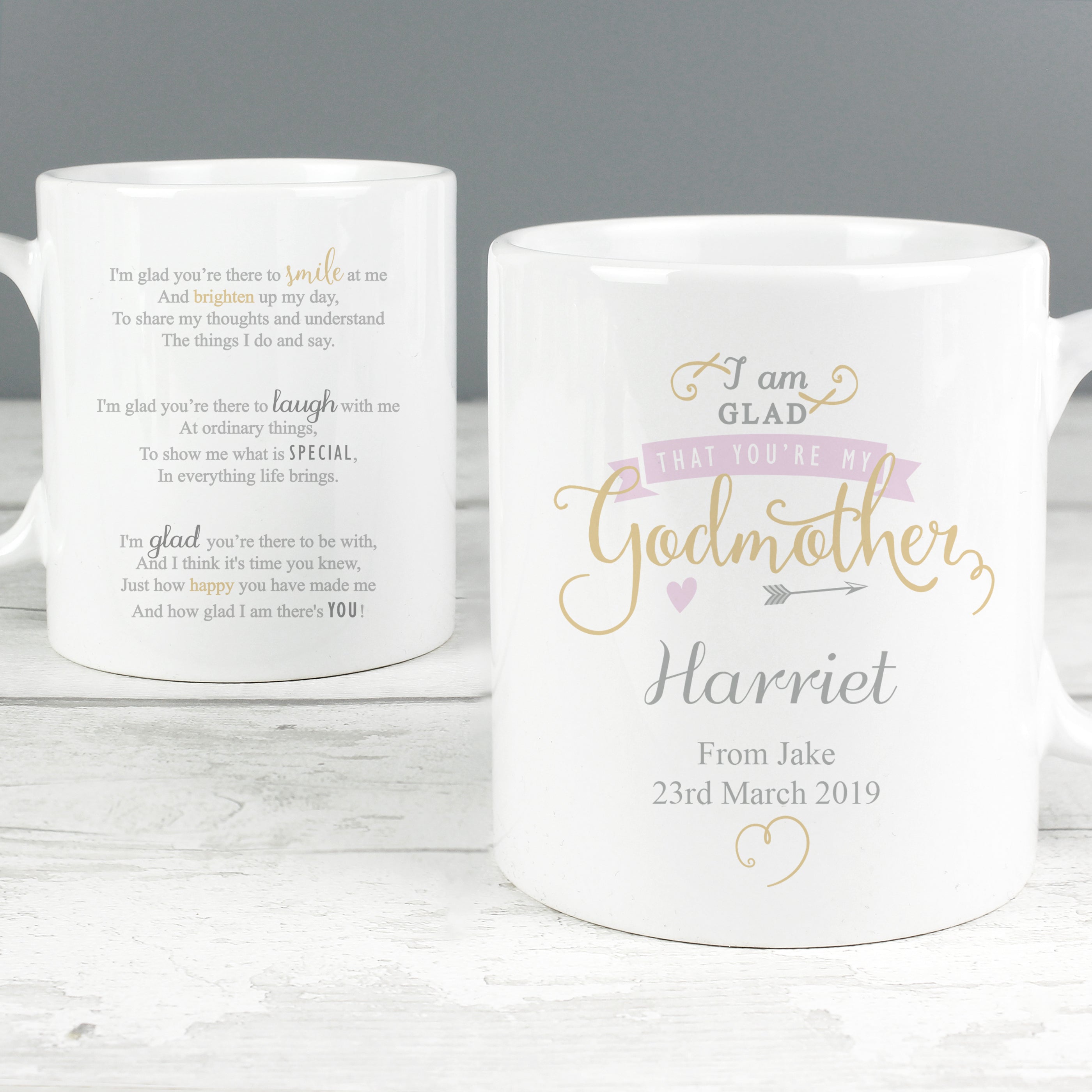 Personalised I Am Glad... Godmother Mug - Shop Mugs At Gift Moments - 5