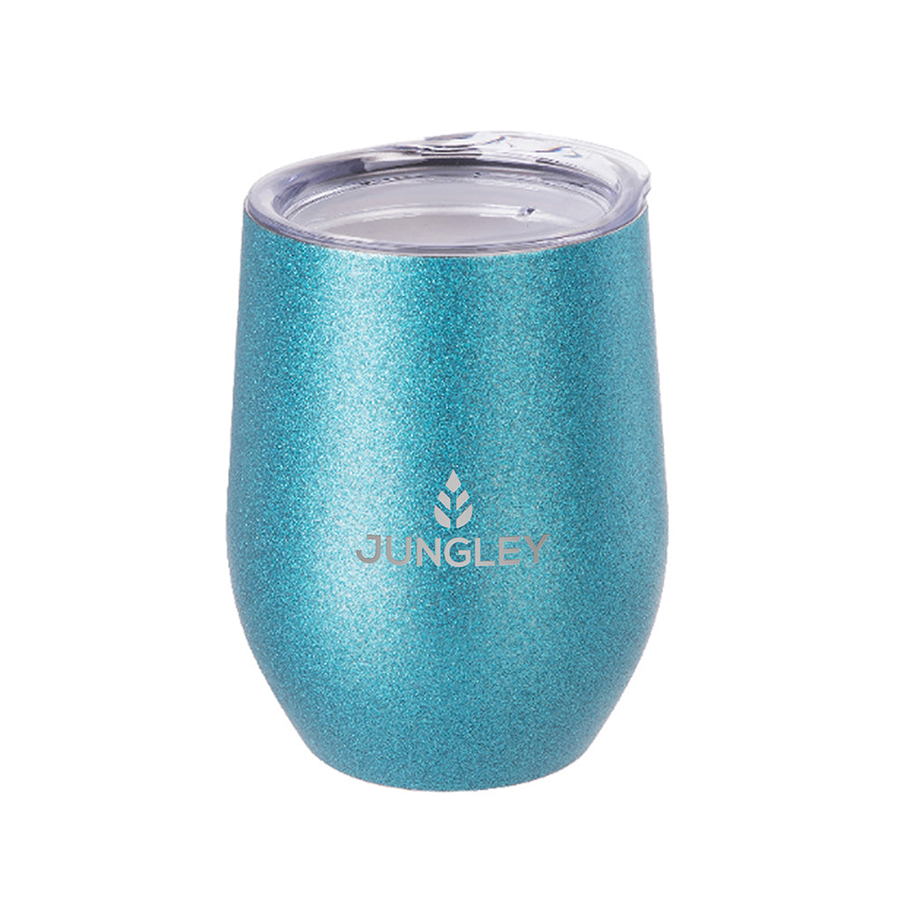 Personalised Glitter Stemless Wine Tumblers: 5 - Blue - Tumblers By Gift Moments