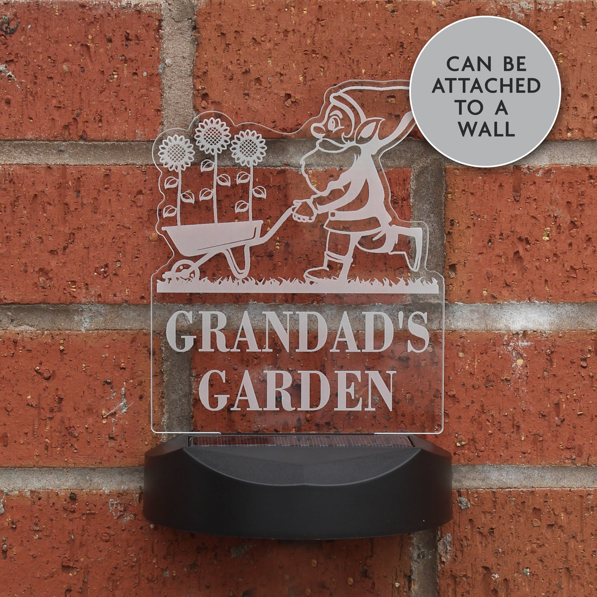 Personalised Gnome Garden Outdoor Solar Light: 5 Solar Lights By Gift Moments