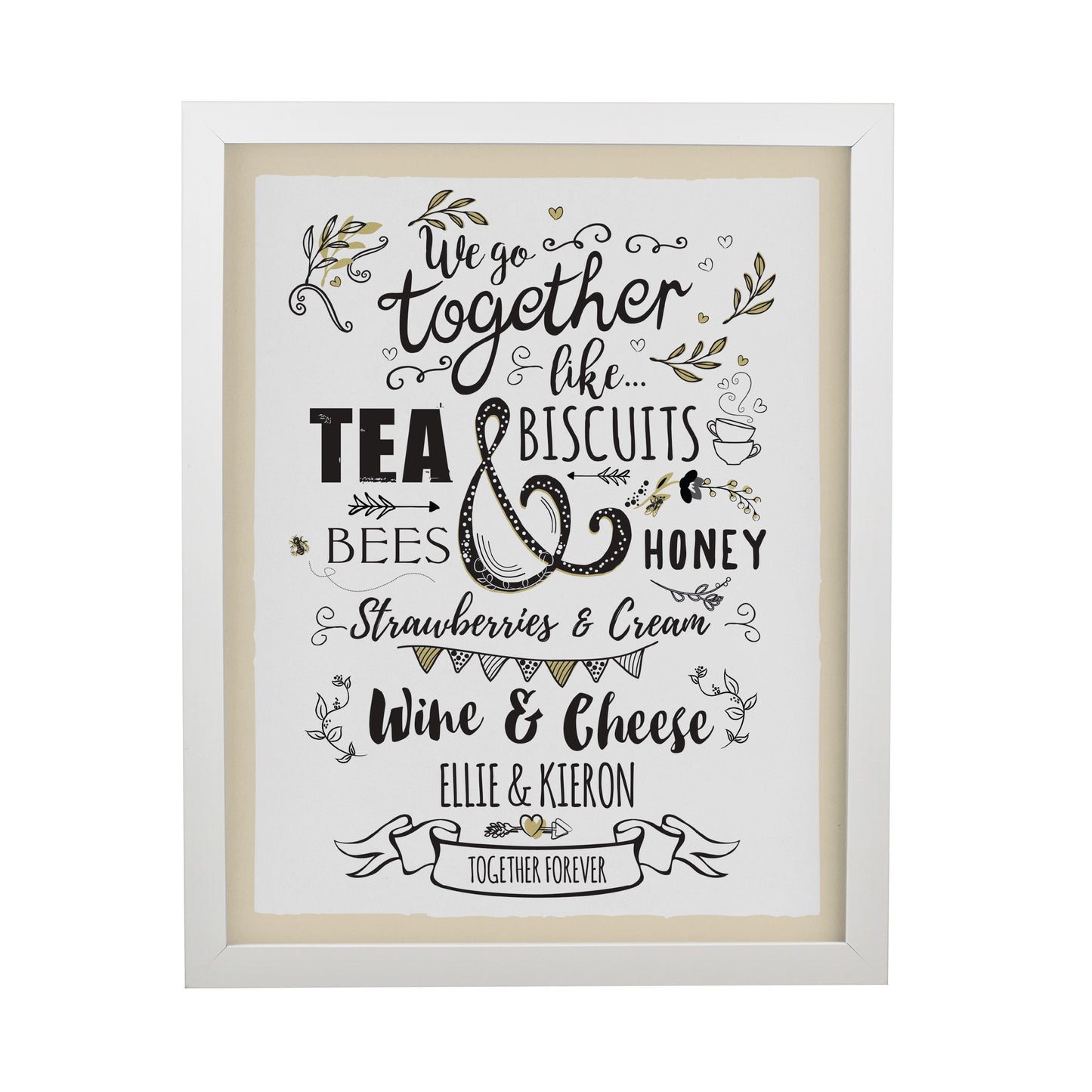 Personalised We Go Together Like Framed Prints: 9 - Framed Prints By Gift Moments