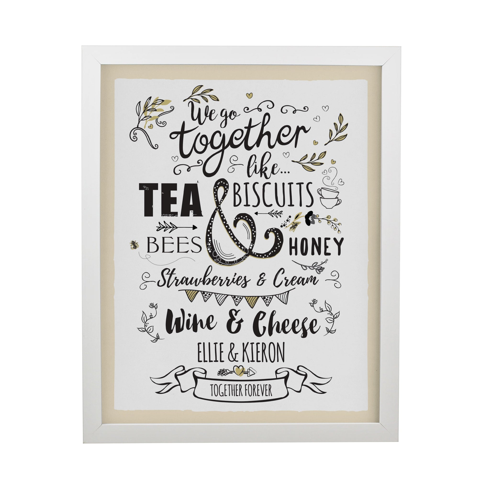 Personalised We Go Together Like Framed Prints: 9 - Framed Prints By Gift Moments