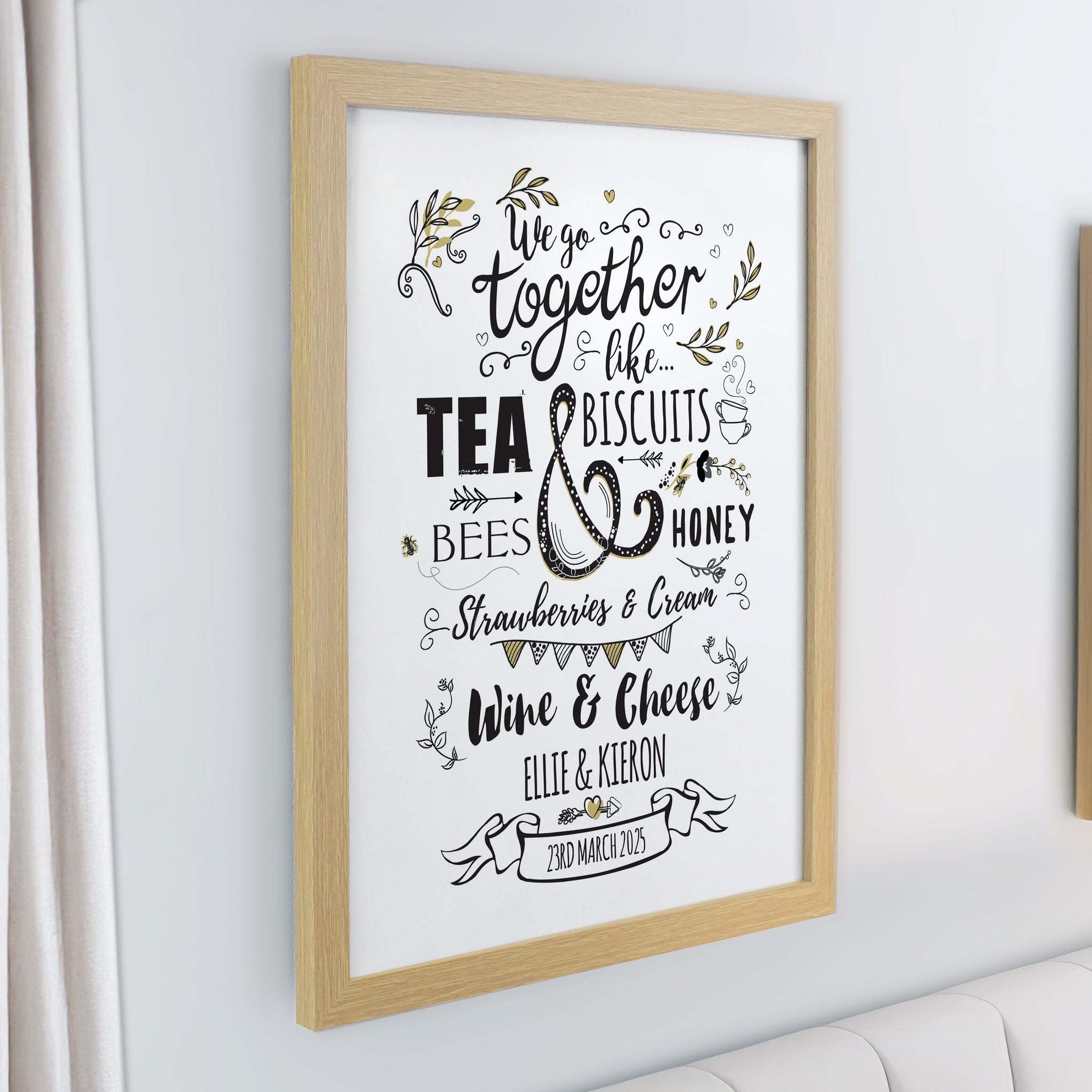 Personalised We Go Together Like Framed Prints: 4 - Framed Prints By Gift Moments