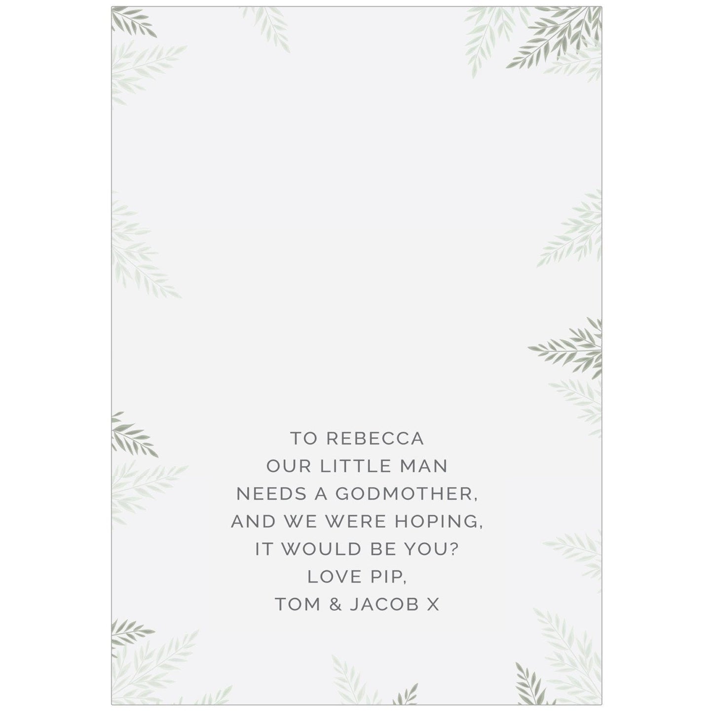 Personalised Godparent Card: 4 - Greeting Cards By Gift Moments