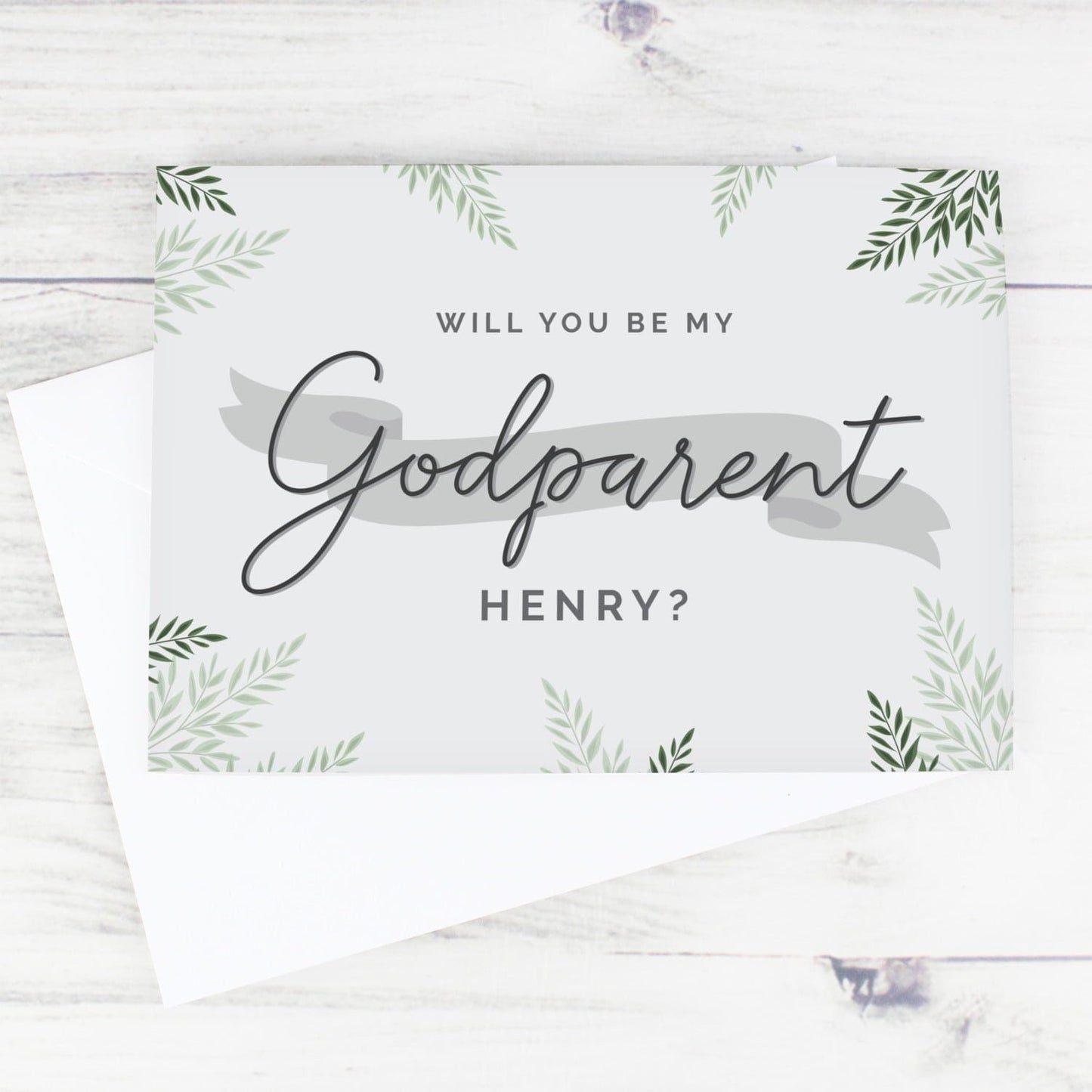 Personalised Godparent Card: 2 - Greeting Cards By Gift Moments