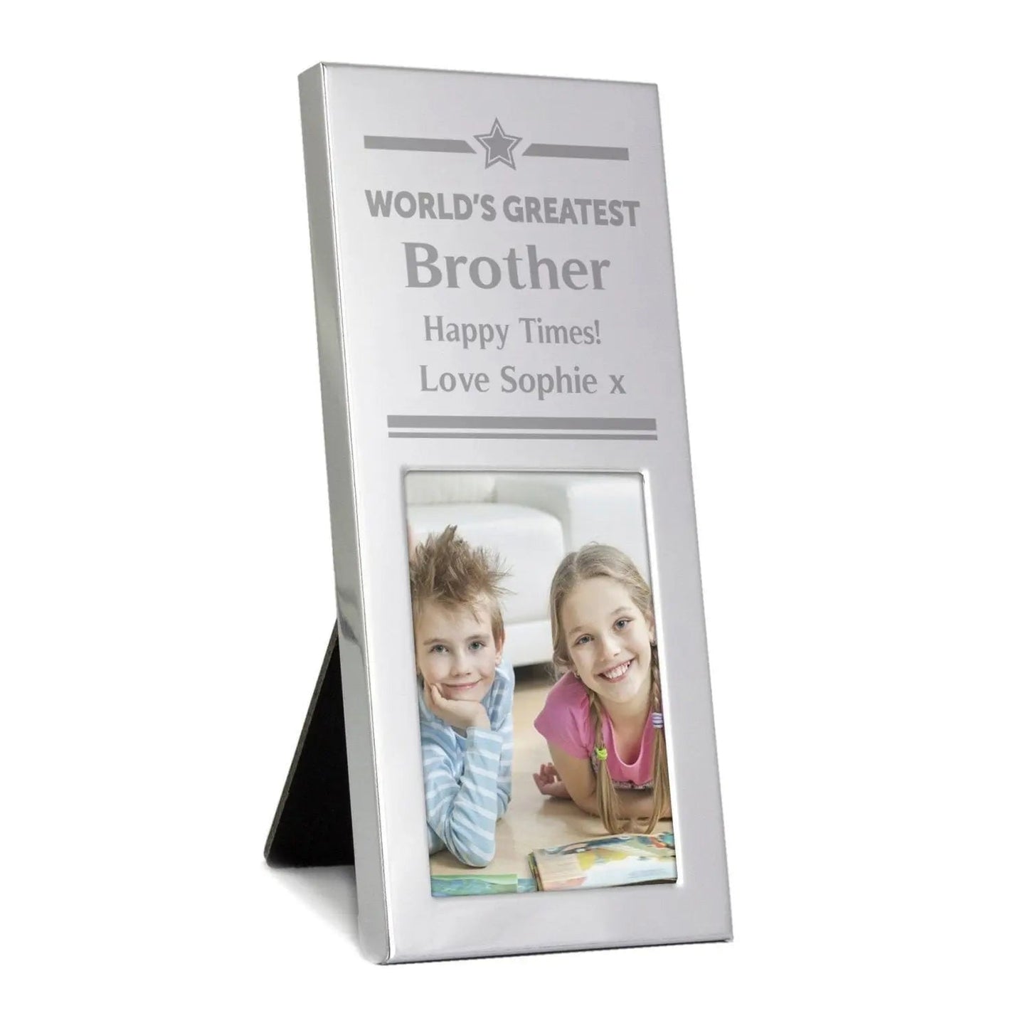 Personalised Gold Award Small Silver 2x3 Photo Frame: 3 - Photo Frames By Gift Moments