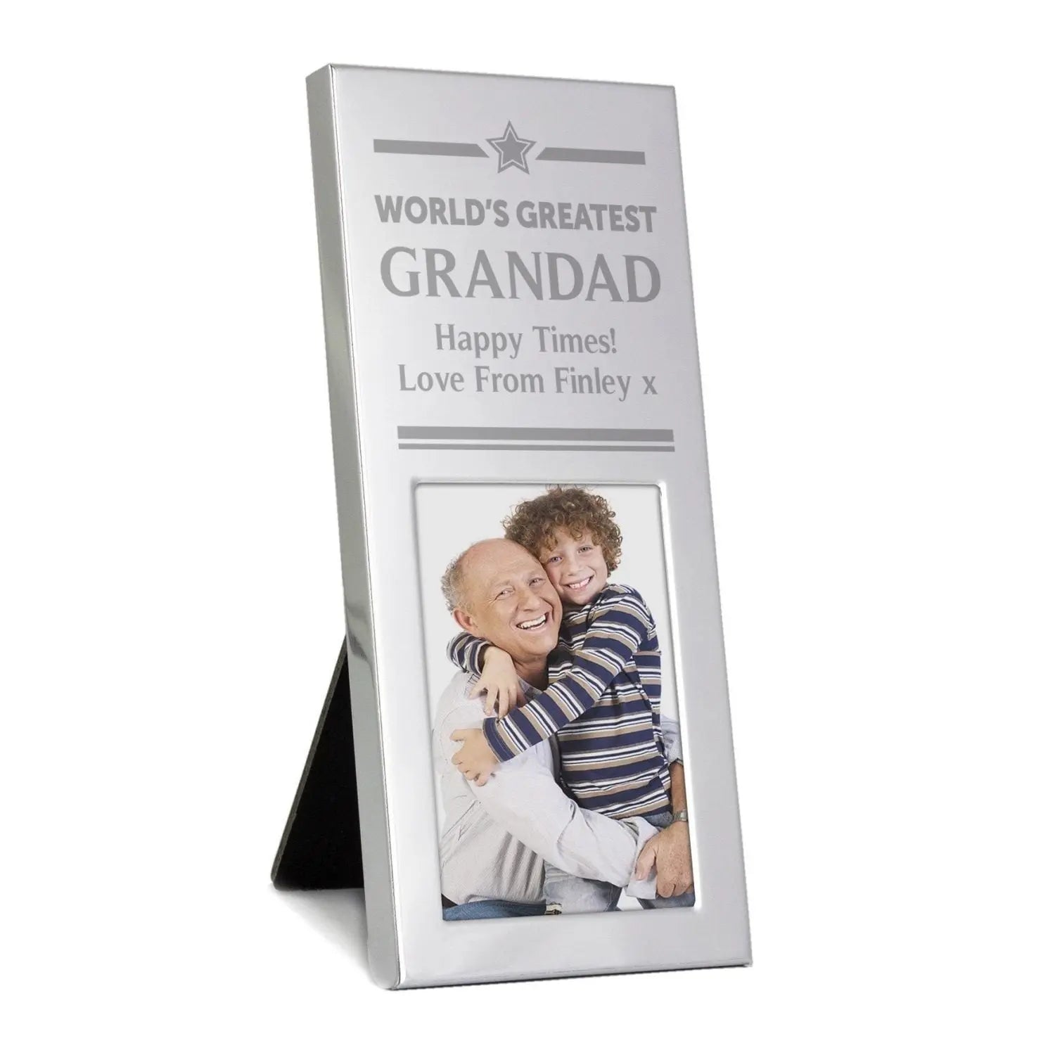 Personalised Gold Award Small Silver 2x3 Photo Frame - Shop Photo Frames At Gift Moments - 1