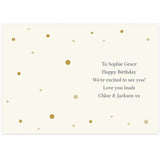 Personalised Gold Champagne Flutes Card: 4 - Greeting Cards By Gift Moments