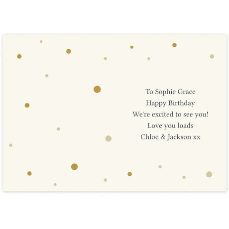 Personalised Gold Champagne Flutes Card: 4 - Greeting Cards By Gift Moments