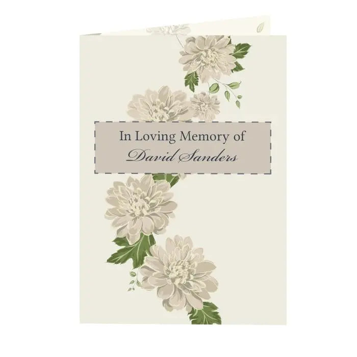 Personalised Gold Floral Card: 3 - Greeting Cards By Gift Moments