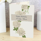 Personalised Gold Floral Card: 1 - Greeting Cards By Gift Moments