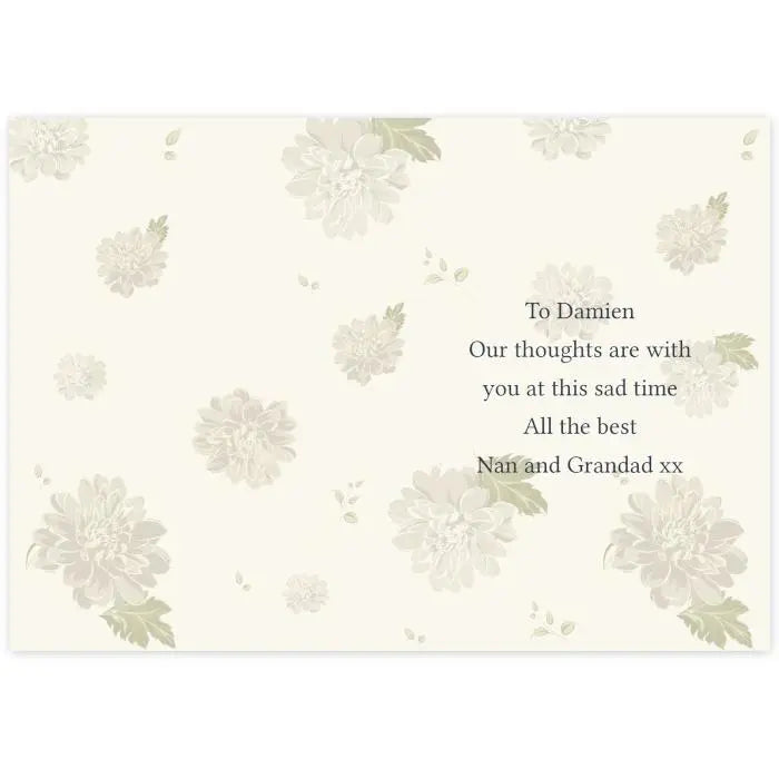 Personalised Gold Floral Card: 4 - Greeting Cards By Gift Moments