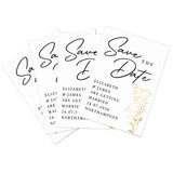 Personalised Gold Floral Set of 36 Wedding Save the Dates: 5 - Keepsakes By Gift Moments