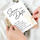 Personalised Gold Floral Set of 36 Wedding Save the Dates: 3 - Keepsakes By Gift Moments