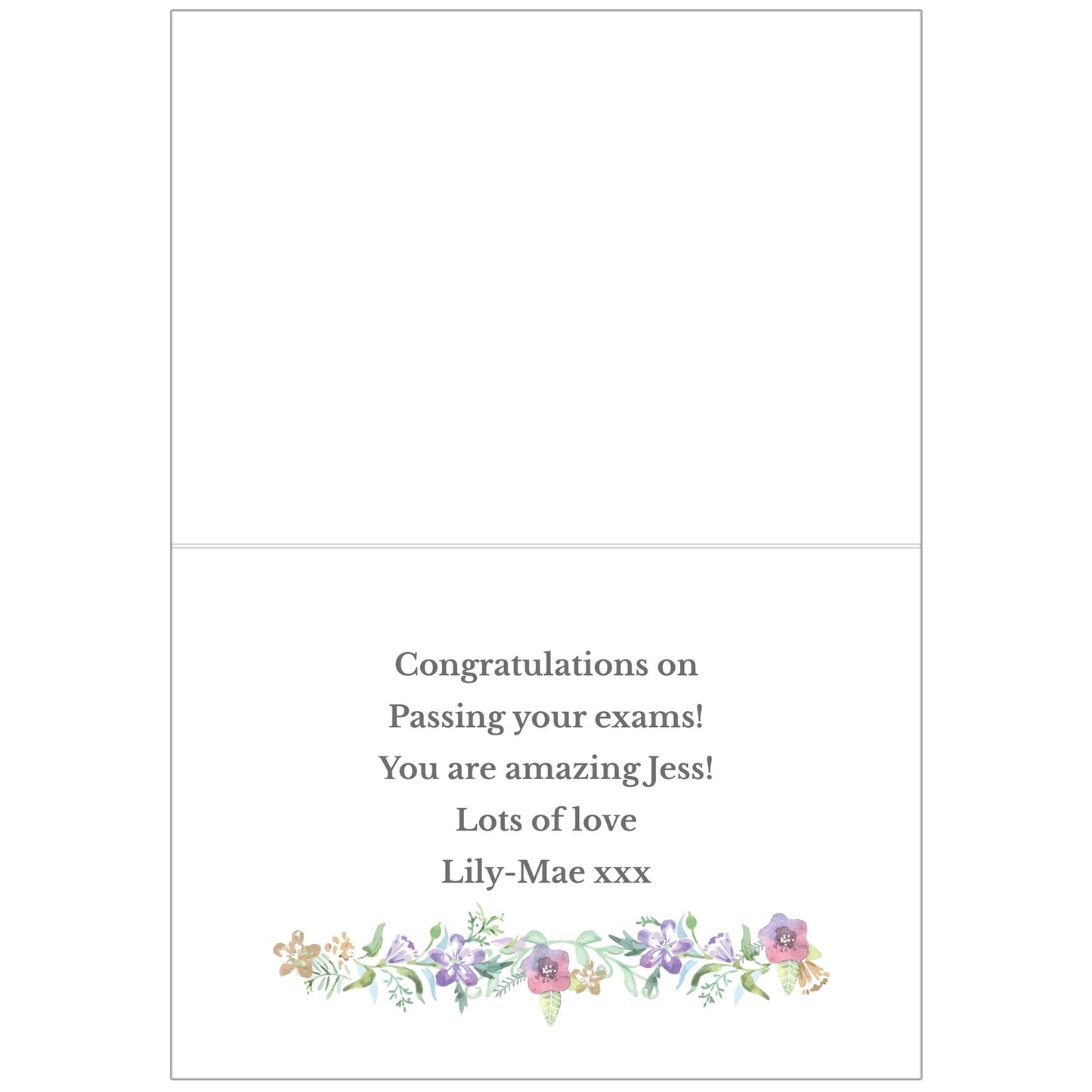 Personalised Gold Floral Watercolour Card: 5 - Greeting Cards By Gift Moments