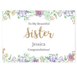 Personalised Gold Floral Watercolour Card: 4 - Greeting Cards By Gift Moments