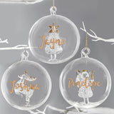 Personalised Gold Glitter Christmas Bauble: 1 - Christmas Baubles By Gift Moments