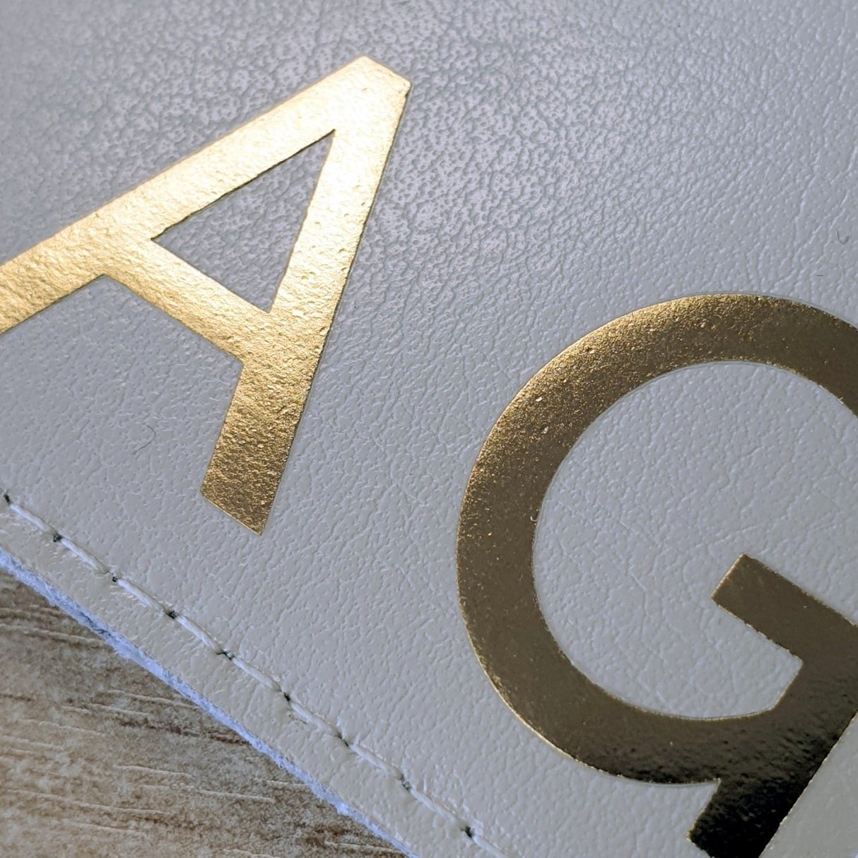 Personalised Gold Initials Cream Luggage Tag: 3 - Luggage Tags By Gift Moments