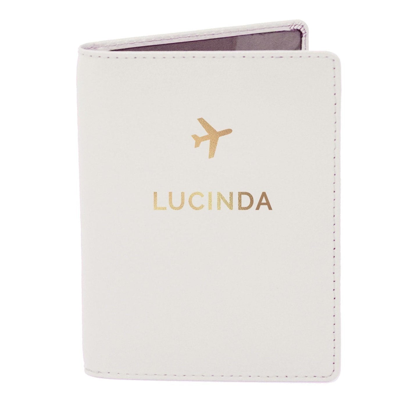 Personalised Gold Name Cream Passport Holder: 4 - Passport Holders By Gift Moments