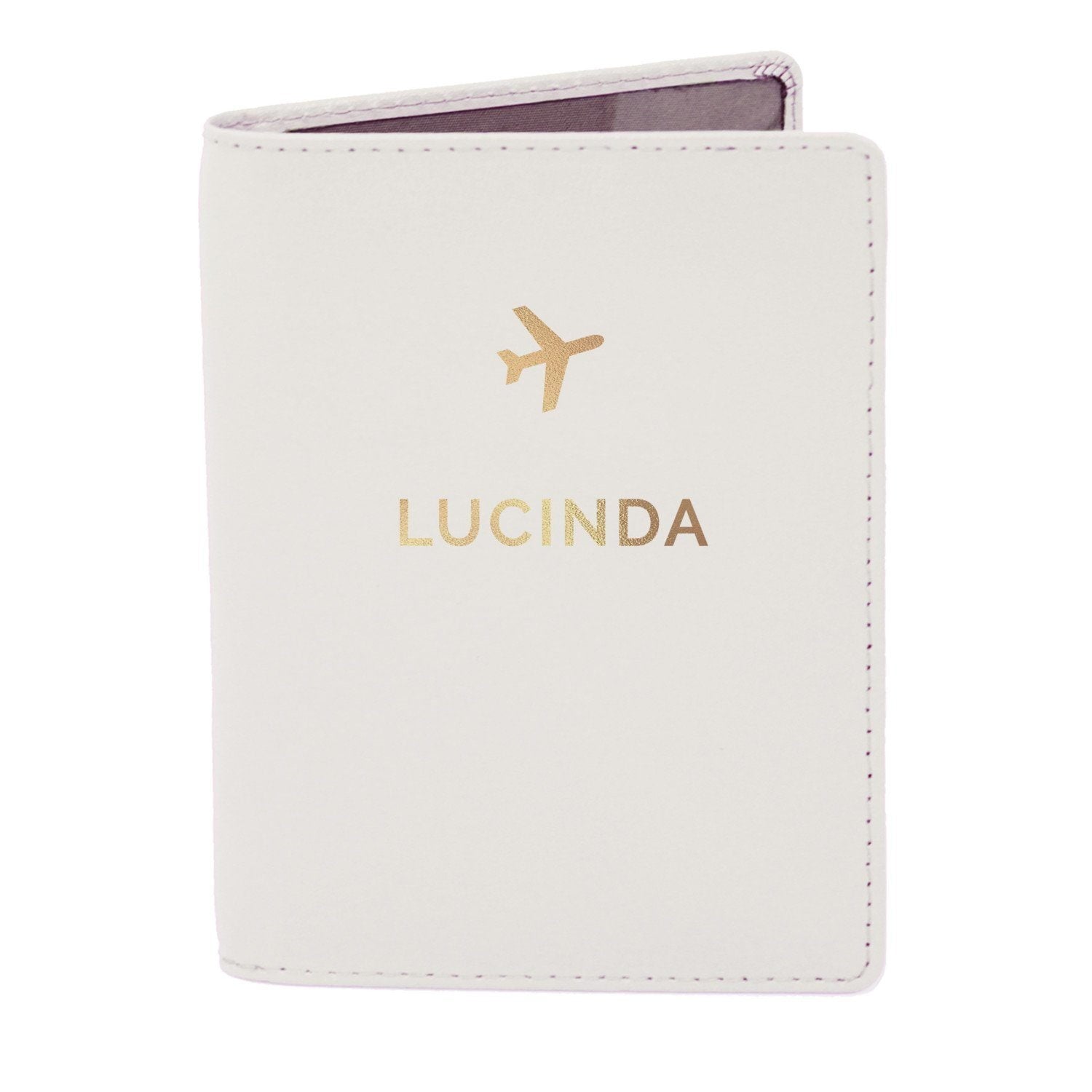 Personalised Gold Name Cream Passport Holder: 4 - Passport Holders By Gift Moments