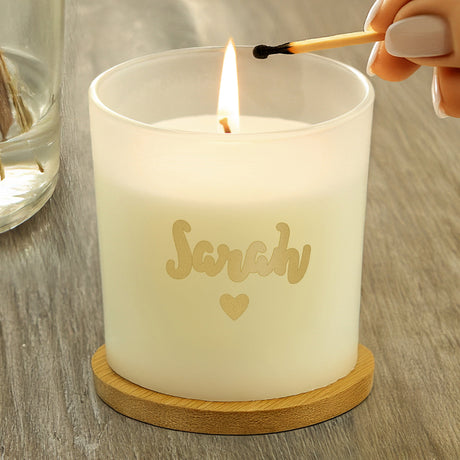 Personalised Gold Name Scented Jar Candle: 2 - Candles By Gift Moments