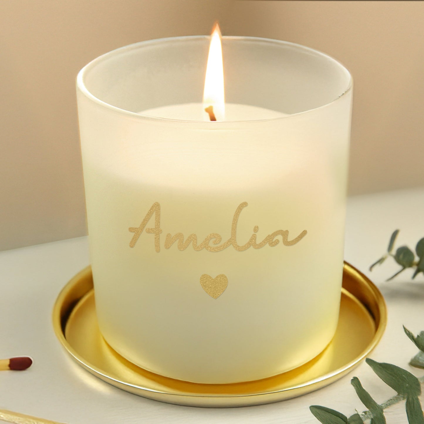 Personalised Gold Name Scented Jar Candle: 3 - Candles By Gift Moments