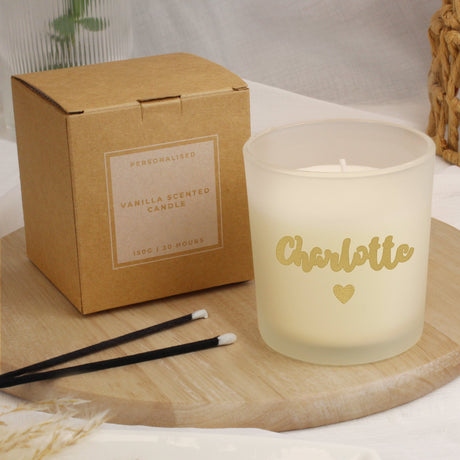 Personalised Gold Name Scented Jar Candle: 1 - Candles By Gift Moments