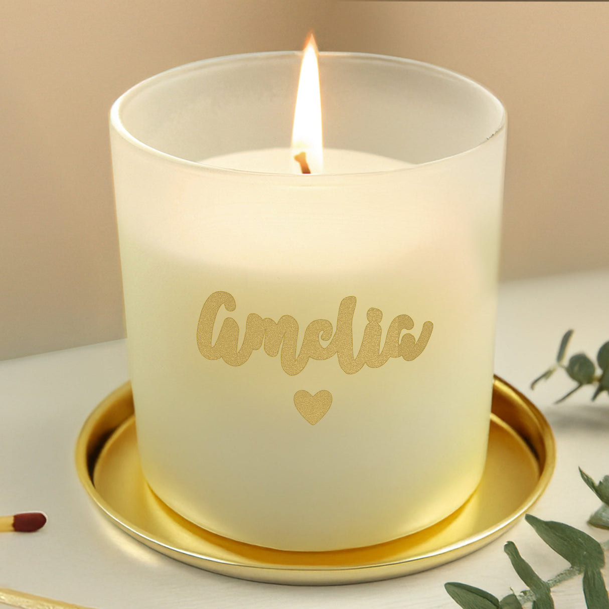 Personalised Gold Name Scented Jar Candle: 4 - Candles By Gift Moments