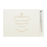 Personalised Gold Ornate Swirl Hardback Guest Book & Pen: 4 - Guest Books By Gift Moments