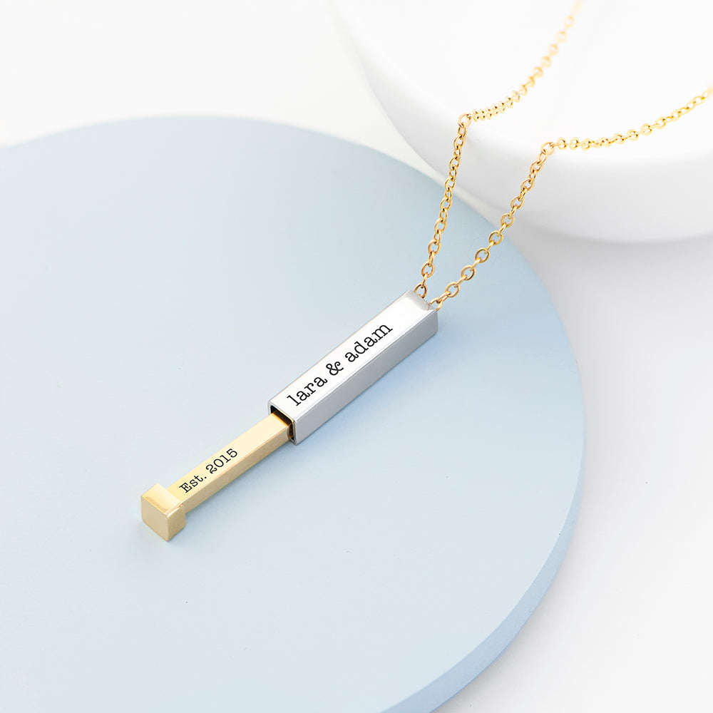 Personalised Gold & Silver Hidden Message Capsule Women’s Necklaces: 9 - Round - Necklaces By Gift Moments